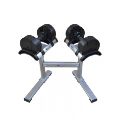 Sports Stock 2х20 кг с подставкой из каталога разборных (наборных) гантелей в Нижнем Новгороде по цене 37990 ₽