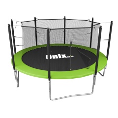 Батут с защитной сеткой Unix Line Simple 12Ft / 366 см (Green) inside в Нижнем Новгороде по цене 31890 ₽