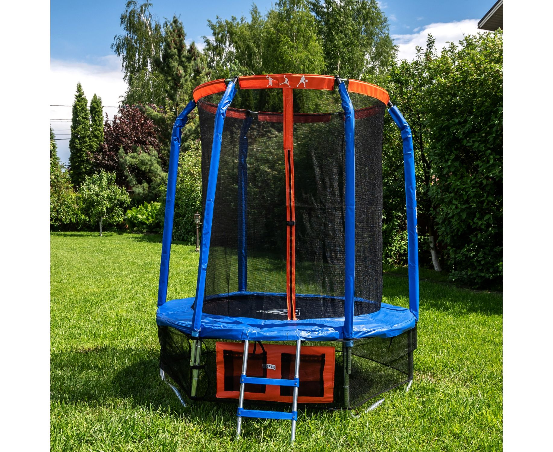 Батут с защитной сеткой DFC Jump Basket 8Ft