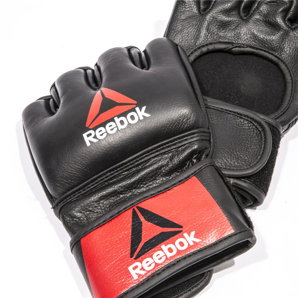 Профессиональные кожаные перчатки для MMA Reebok Combat