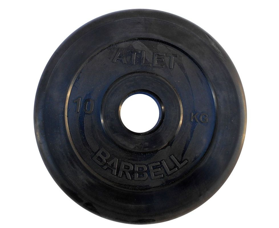 MB Barbell ATLET 10 кг / диаметр 51 мм из каталога дисков, грифов, гантелей, штанг в Нижнем Новгороде по цене 3500 ₽