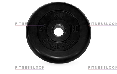MB Barbell черный - 26 мм - 2.5 кг из каталога дисков, грифов, гантелей, штанг в Нижнем Новгороде по цене 1260 ₽