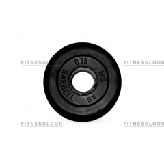 MB Barbell черный - 26 мм - 0.75 кг из каталога дисков для штанги с посадочным диаметром 26 мм.  в Нижнем Новгороде по цене 490 ₽