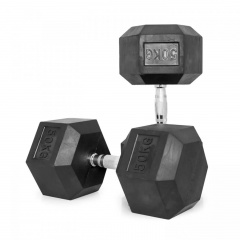 VictoryFit гексагональная VF-H500 (50 кг) 1 шт. из каталога обрезиненных гантелей в Нижнем Новгороде по цене 17100 ₽
