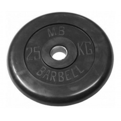 MB Barbell Диск обрезиненный (металлическая втулка) 25 кг / диаметр 51 мм