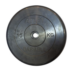 MB Barbell ATLET 15 кг из каталога дисков для штанги с посадочным диаметром 26 мм.  в Нижнем Новгороде по цене 5350 ₽