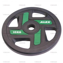 AeroFit Alex полиуретановый 50 мм - 15 кг из каталога дисков для штанги с посадочным диаметром 50 мм. в Нижнем Новгороде по цене 9177 ₽