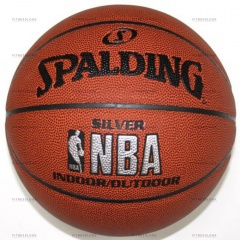Spalding NBA SILVER indoor / outdoor из каталога баскетбольных мячей в Нижнем Новгороде по цене 2980 ₽