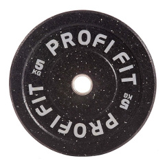 Profi Fit бамперный черный 5 кг из каталога дисков для штанги с посадочным диаметром 50 мм. в Нижнем Новгороде по цене 4930 ₽